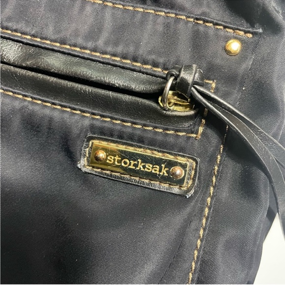 StorkSak Nylon Diaper Bag Black Emily Australia Nappy bag Stylish - Picture 16 of 16